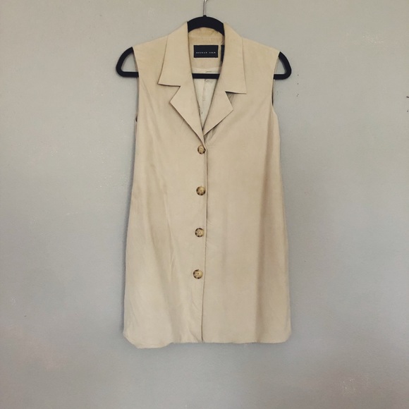 august silk Jackets & Blazers - SOLD Vintage silk trench vest jacket